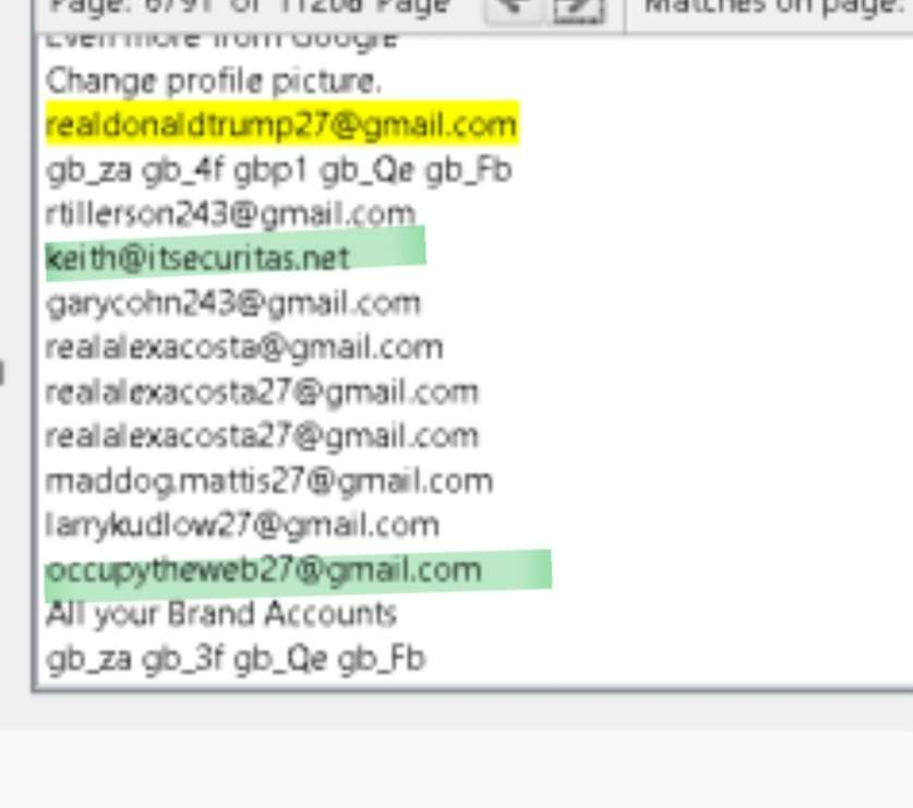 Archived email account interface